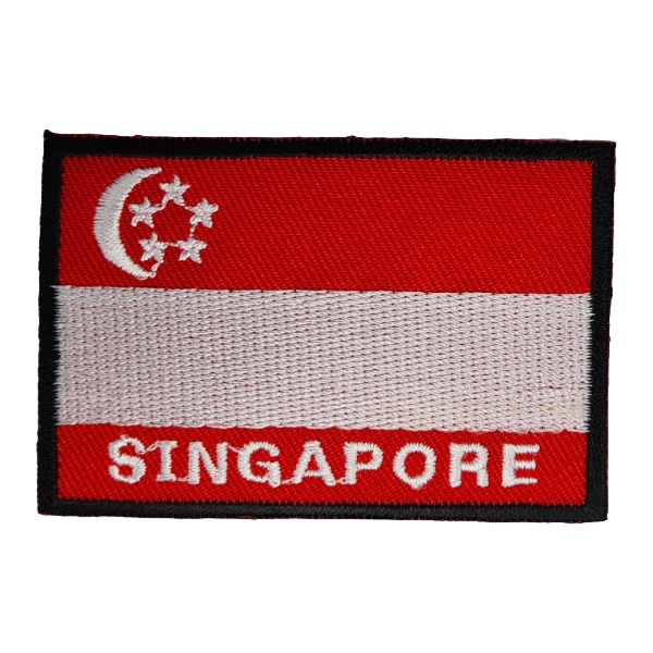 SINGAPORE SINGAPOREAN FLAG PATCHES COUNTRY PATCH BADGE IRON ON - Foto 8