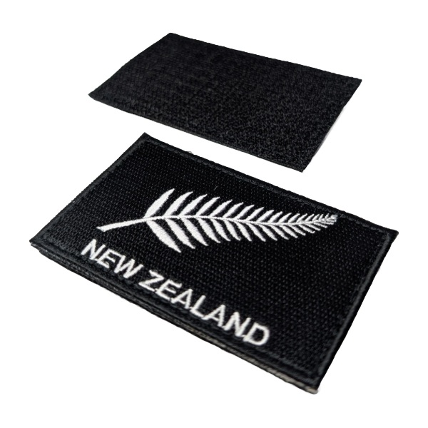 New Zealand Silver Fern Flag Patch - Embroidered Iron-On Or Sew-On Badge For Bags, Hats, Jackets